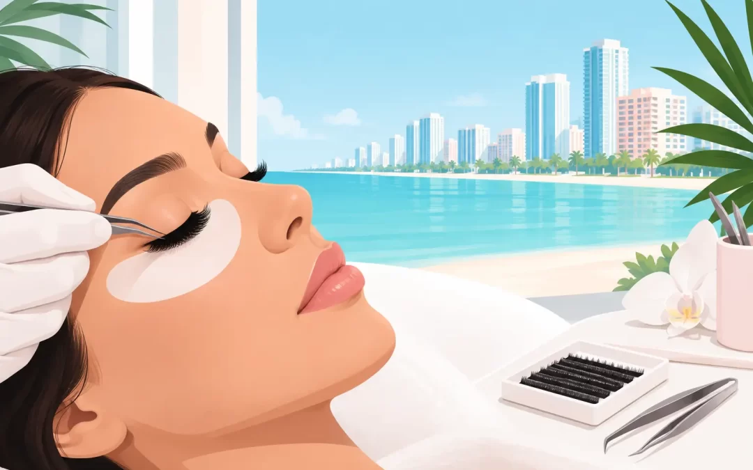Custom Eyelash Extensions Miami Beach, Perfected